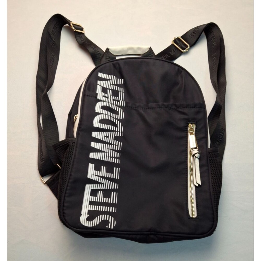 Steve Madden Black Logo Lightweight Backpack Small Travel
